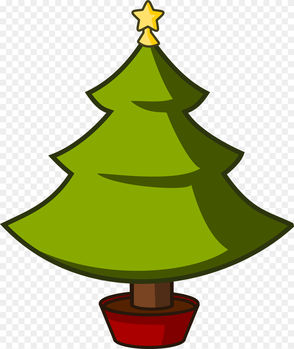 Simple Cartoon Christmas Tree, Plant, Christmas Decorations, Festival, Green Png