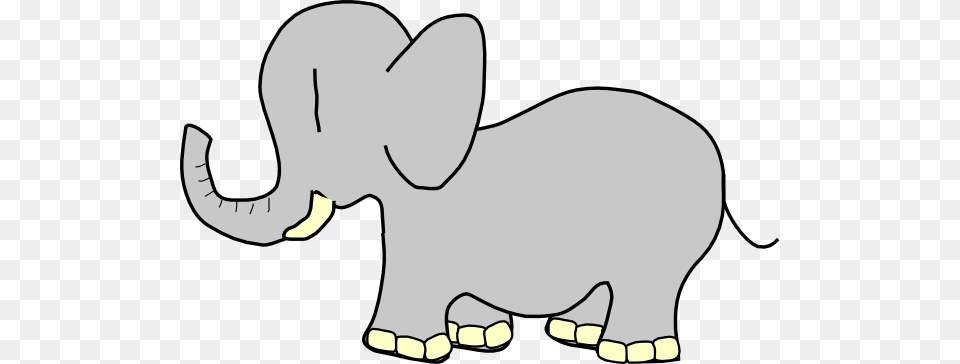 Simple Cartoon Elephant Clip Art, Animal, Mammal, Wildlife, Kangaroo Png Image