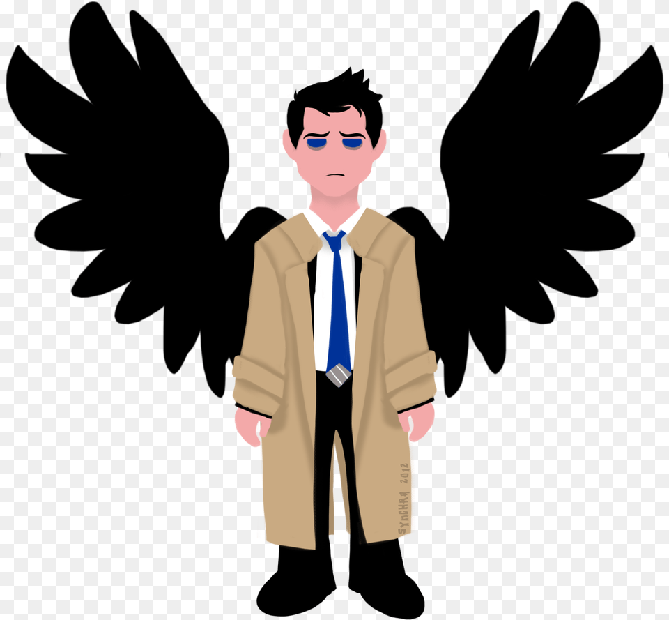 Simple Castiel Tree Topper Weasyl Castiel Tree Topper Print Out, Clothing, Coat, Man, Adult Free Png Download