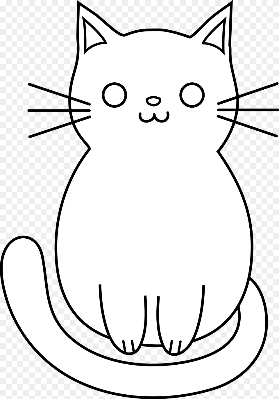 Simple Cat Clipart Black And White, Animal, Mammal, Pet, Fish Png