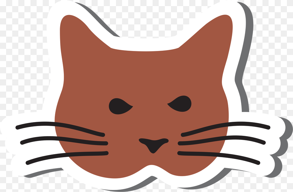 Simple Cat Head Clip Arts Cat, Snout, Cutlery, Fork, Sticker Free Png