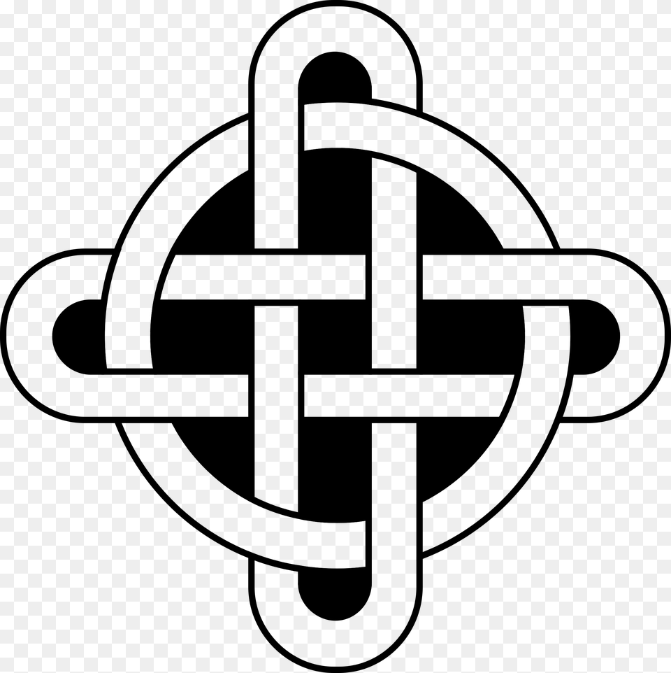 Simple Celtic Cross Clip Art Celtic Knot, Gray Png Image