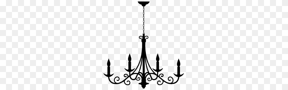 Simple Chandelier Wall Decal, Lamp Free Png