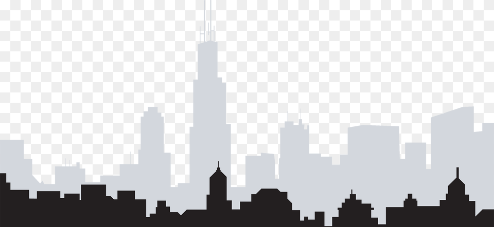 Simple Chicago Skyline Chicago Skyline Transparent Background, City, Urban, Outdoors, Nature Free Png Download