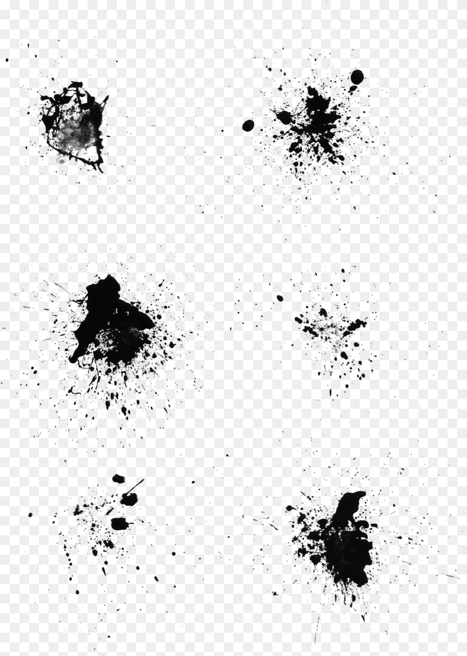 Simple Chinese Style Retro Ink Splash Effect Elements Illustration, Gray Free Png Download