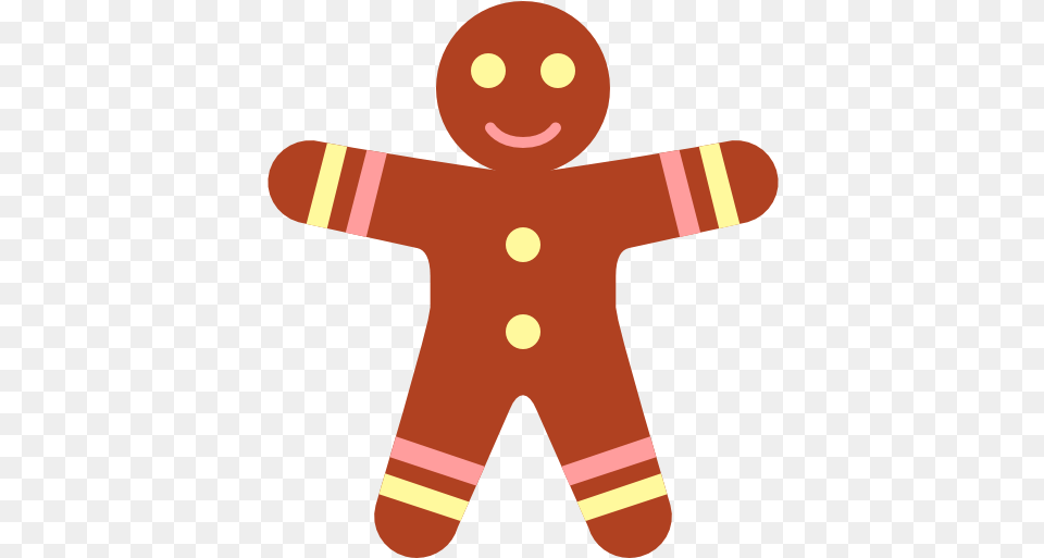 Simple Christmas Gingerbread Man Icon Christmas Simple Clipart, Cookie, Food, Sweets Png