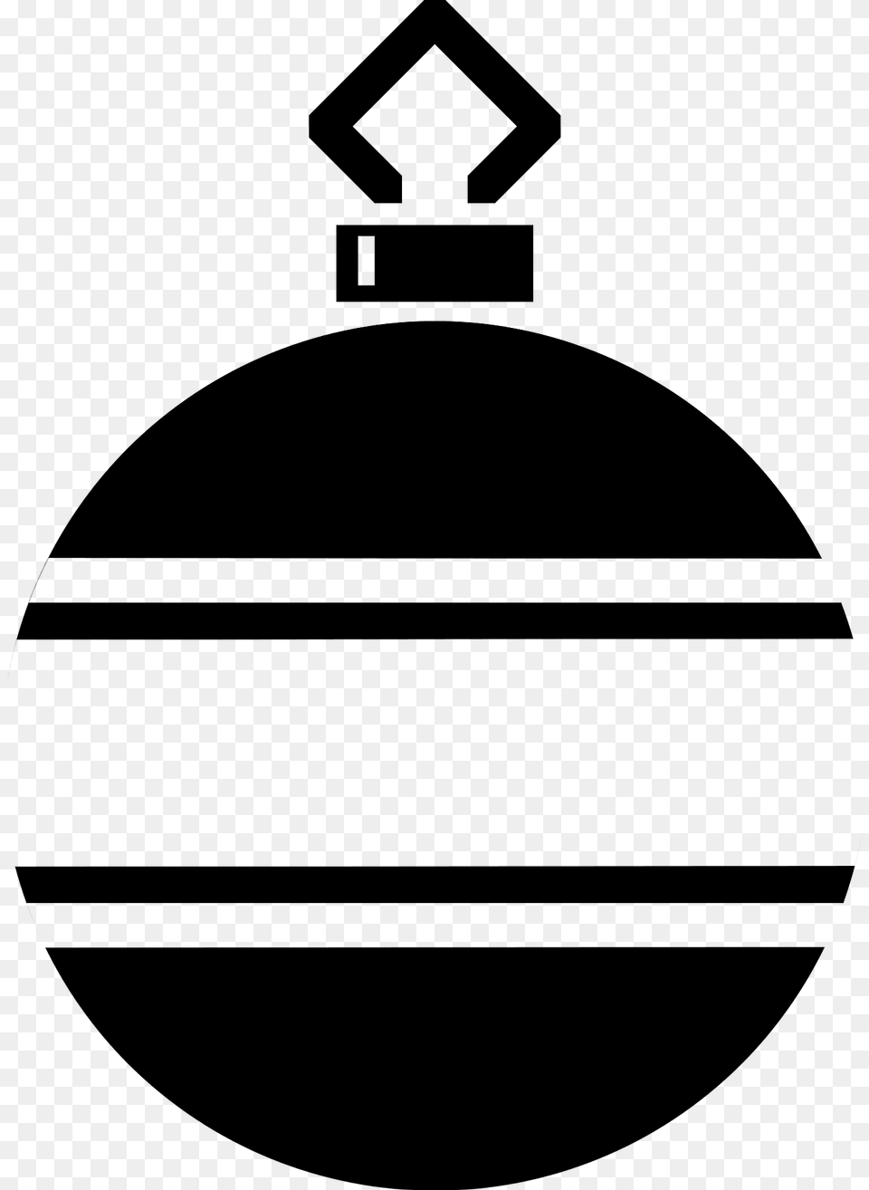 Simple Christmas Ornament Black And White Clipart, Sphere, Ammunition, Bomb, Weapon Free Transparent Png