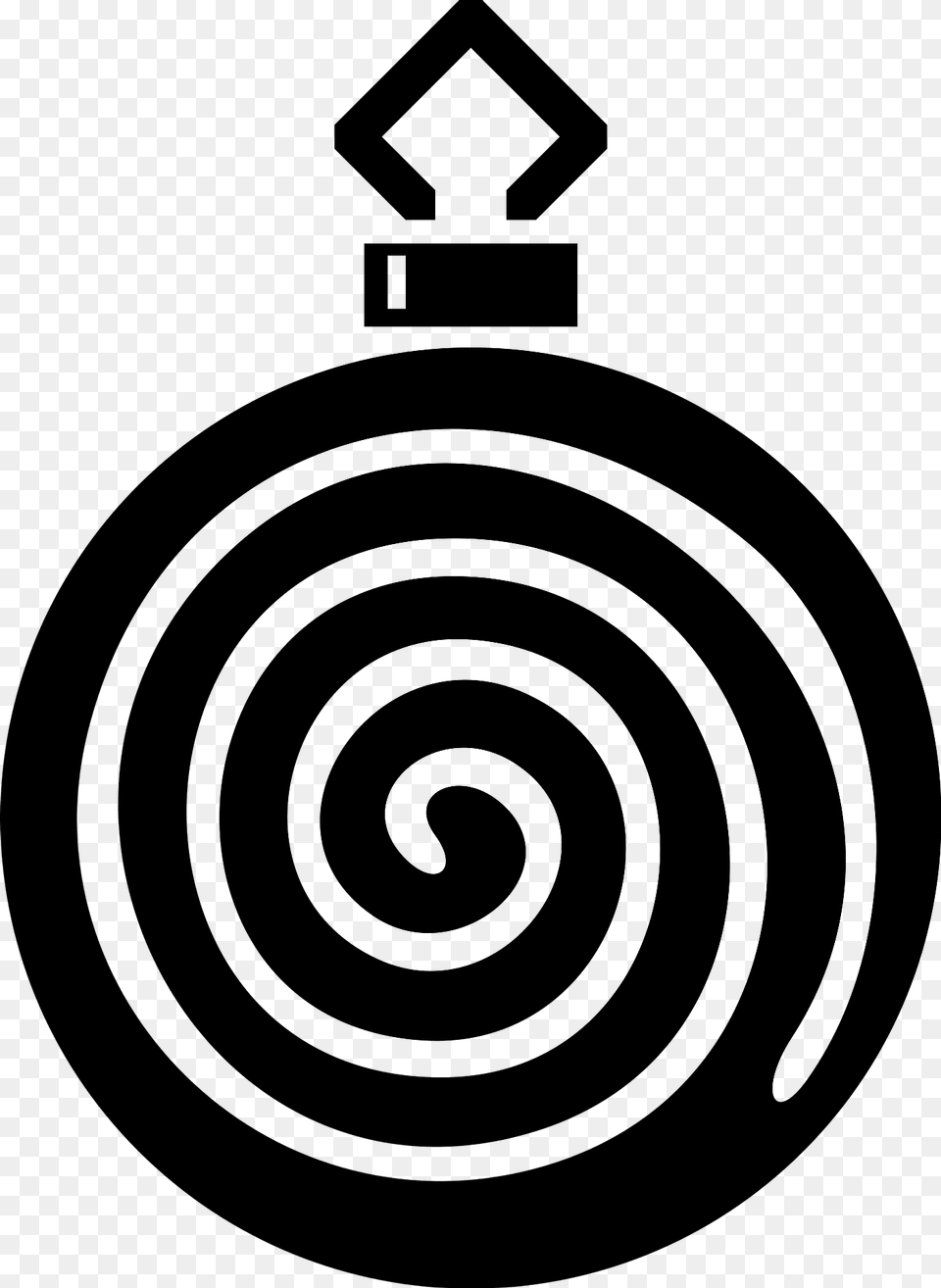 Simple Christmas Ornament Black And White With Swirl Pattern Clipart, Spiral, Coil, Ammunition, Grenade Free Png Download