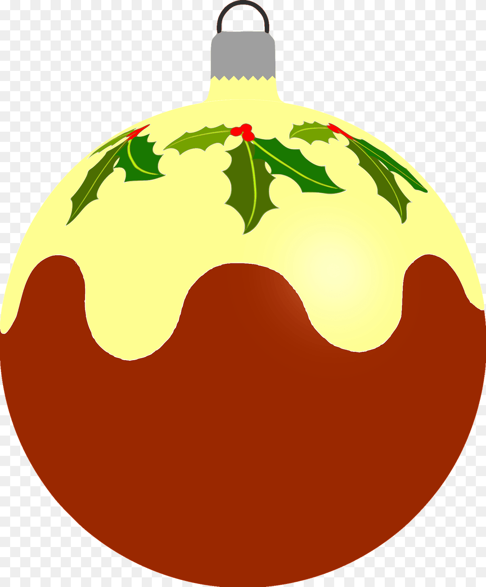 Simple Christmas Pudding Design Christmas Ornament Clipart Free Png