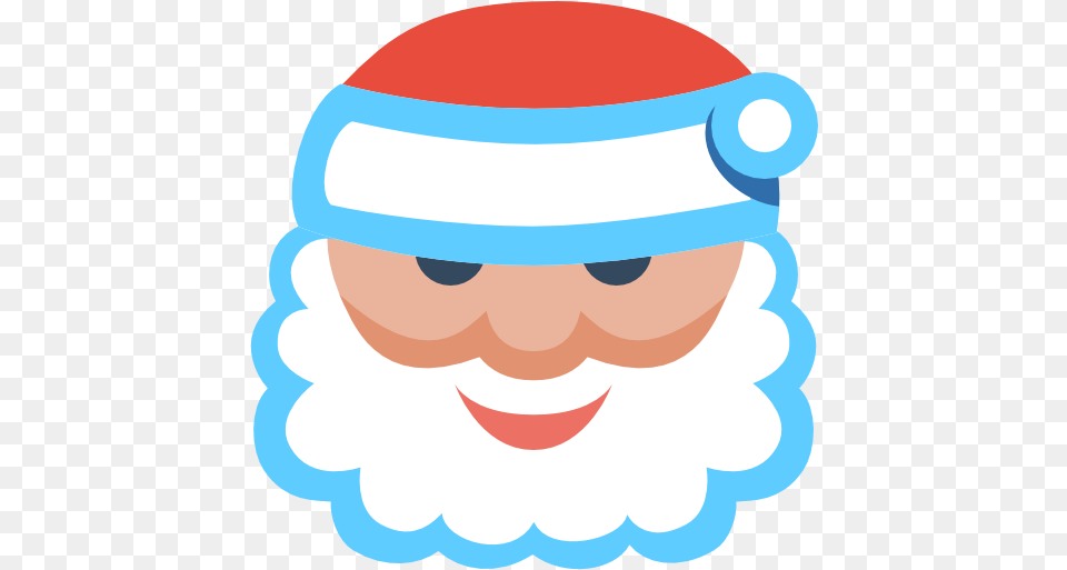 Simple Christmas Santa Face Icon Clipart Image Santa Face, Leisure Activities, Person, Sport, Swimming Free Png