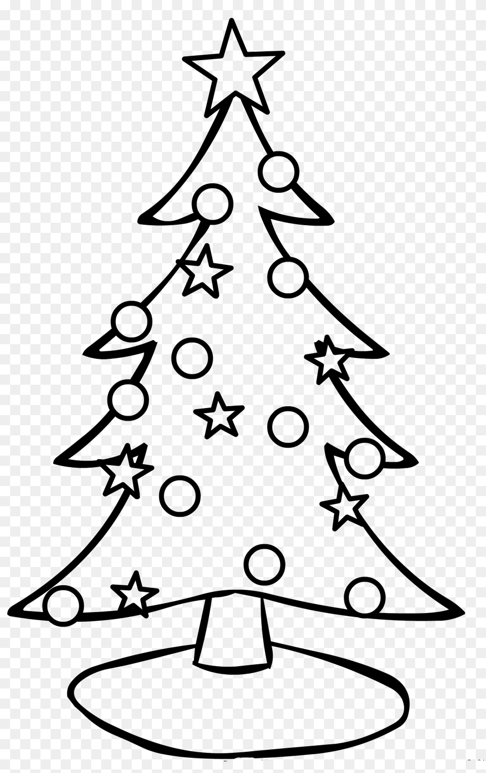 Simple Christmas Tree Coloring Pages Christmas, Christmas Decorations, Festival, Symbol, Star Symbol Free Png Download