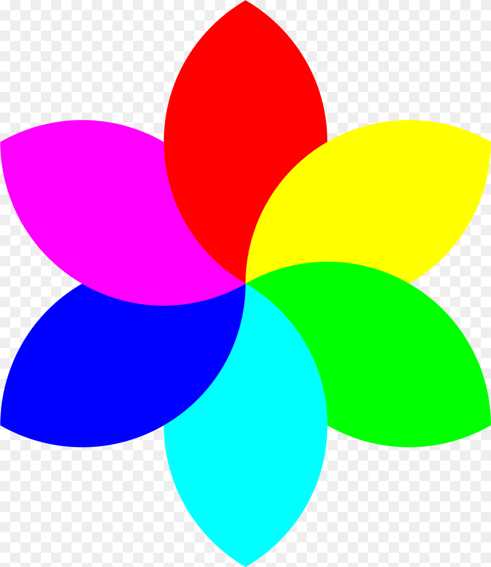 Simple Clip Art 6 Medium Size Flower Color Wheel Drawing, Graphics, Pattern Free Transparent Png