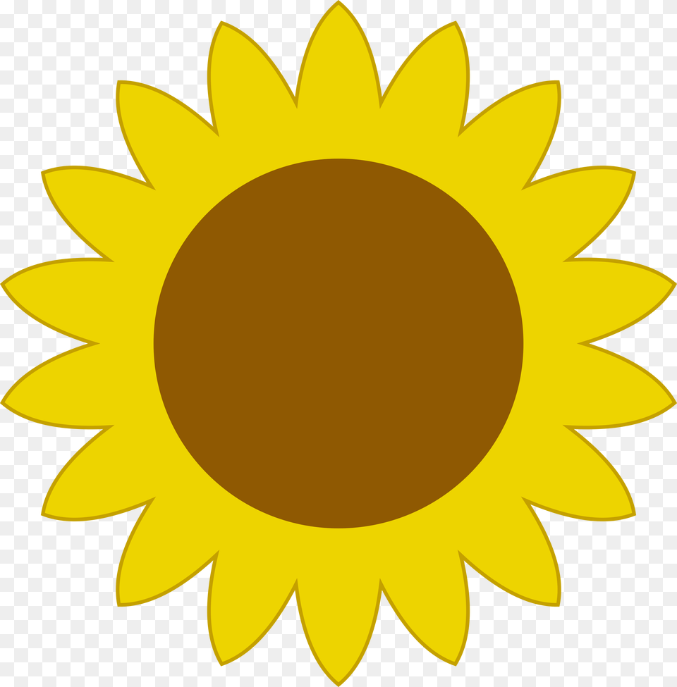 Simple Clipart Sunflower, Flower, Plant Png Image