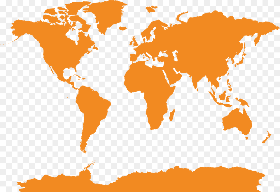 Simple Colour World Map, Chart, Plot, Atlas, Diagram Free Transparent Png