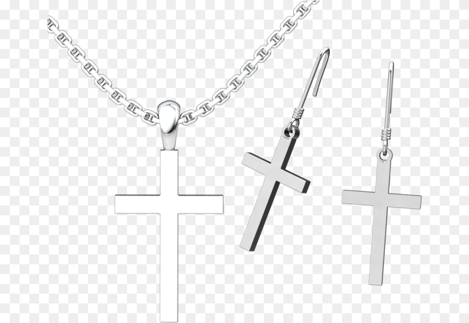 Simple Cross Set Holy Spirit Box Pendant, Accessories, Symbol, Jewelry, Necklace Free Png