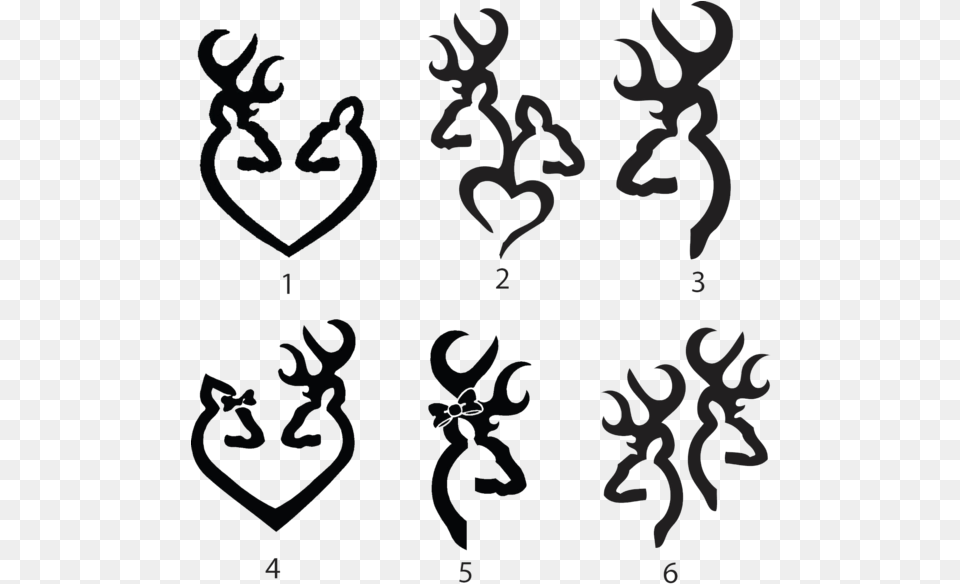 Simple Deer Head Tattoos, Stencil Png Image