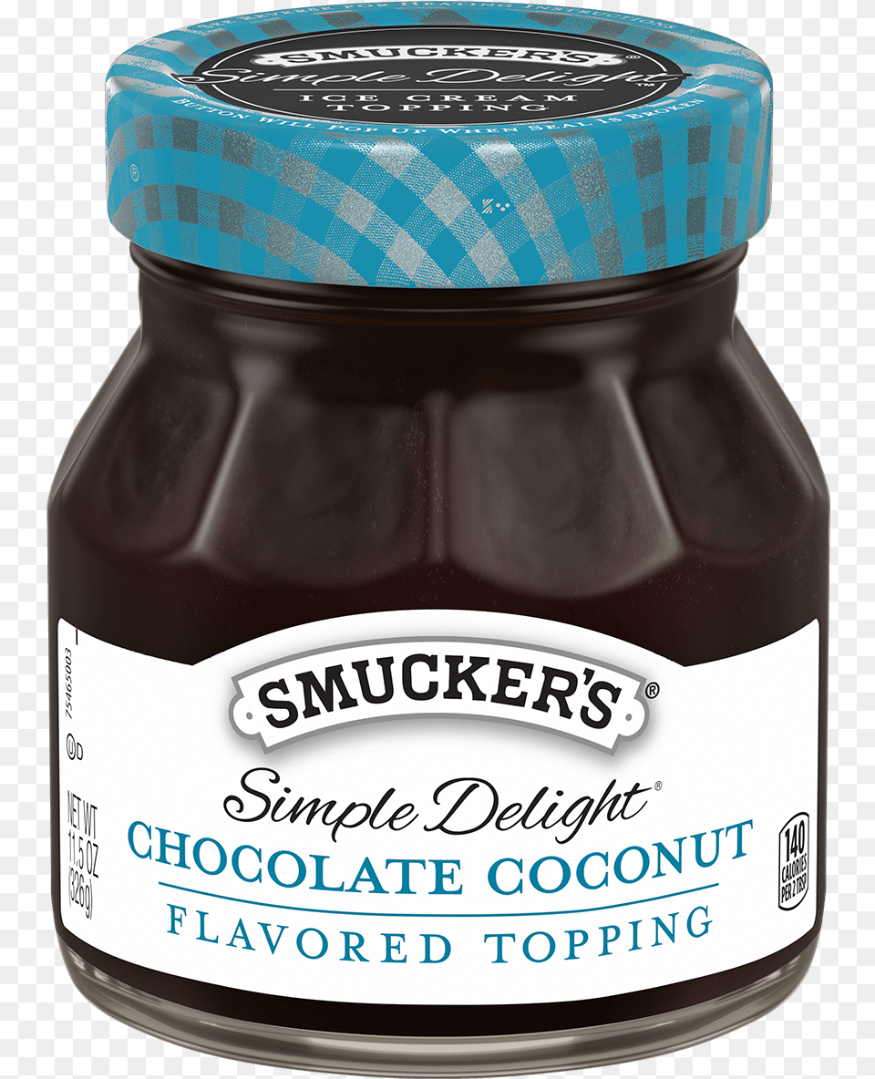 Simple Delight Chocolate Coconut Flavored Topping Smuckers, Food, Jam, Can, Tin Free Transparent Png