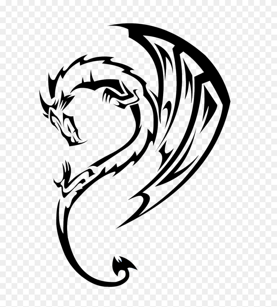 Simple Dragon Tattoo Drawings Png Image