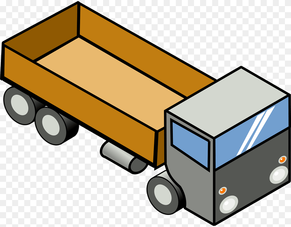 Simple Dump Truck Clipart, Transportation, Vehicle, Trailer Truck, Bulldozer Free Transparent Png