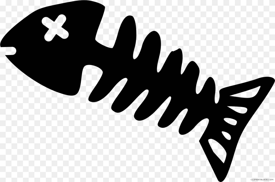 Simple Fish Skeleton Cartoon Fish Skeleton, Cutlery, Silhouette, Outdoors Free Png