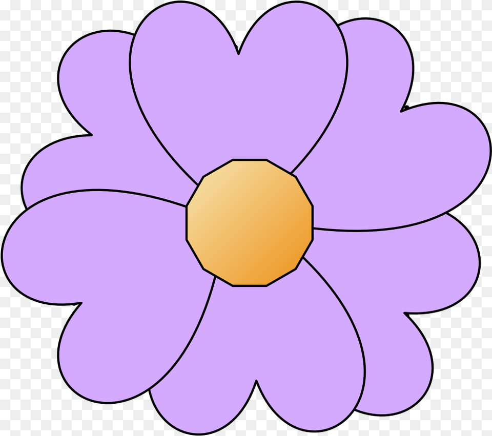 Simple Flower Clip Art N3 Purple Flower Drawing, Anemone, Plant, Petal, Daisy Png Image
