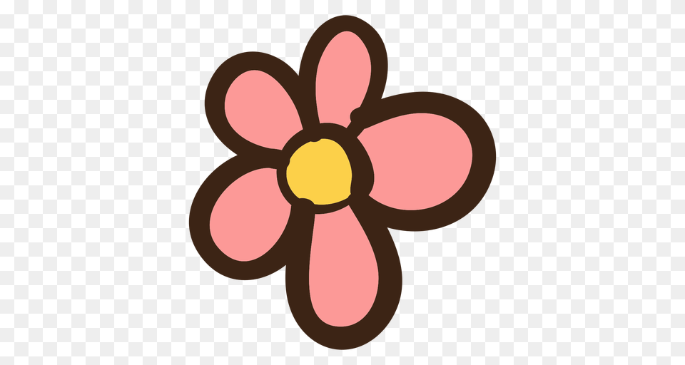 Simple Flower Hippie Doodle, Petal, Plant, Anemone, Daisy Free Png Download