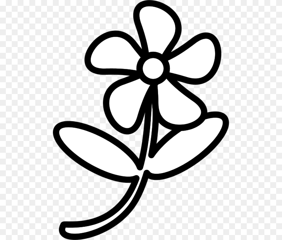 Simple Flower Outline Vector Clipart Panda Clipart Flower Picture For Coloring, Stencil, Plant, Animal, Fish Free Transparent Png