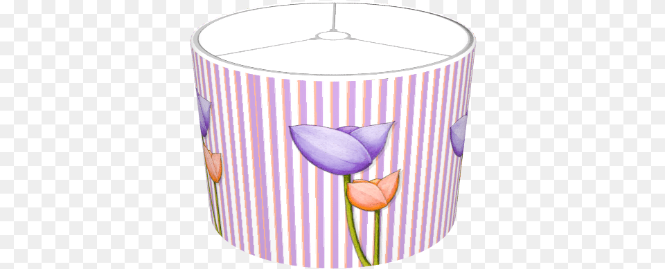 Simple Flower Simple Flowers Purple Orange Stripes Tulip, Lamp, Lampshade, Hot Tub, Tub Free Png