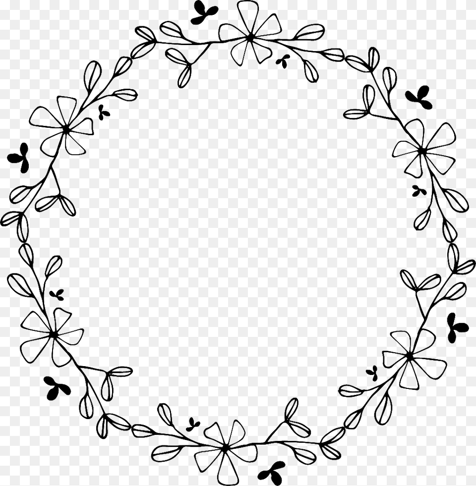 Simple Garland Buckle Black And White Garland Black And White Garlands, Art, Floral Design, Graphics, Pattern Png Image
