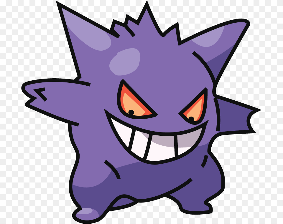 Simple Gengar, Purple Free Png