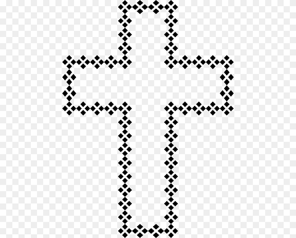 Simple Geometric Cross Cross, Gray Png