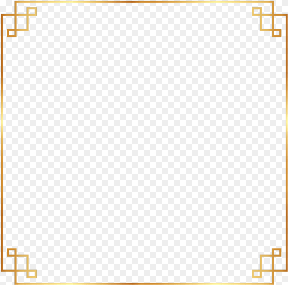 Simple Gold Frame Free Transparent Png