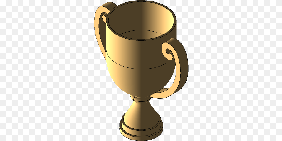 Simple Gold Trophy 3d Cad Model Library Grabcad Trophy, Smoke Pipe Png