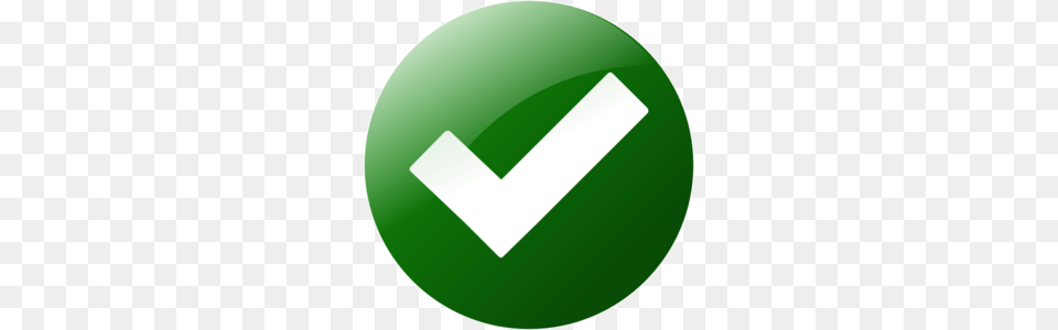 Simple Green Check Button Clip Art, Sign, Symbol, Disk Png