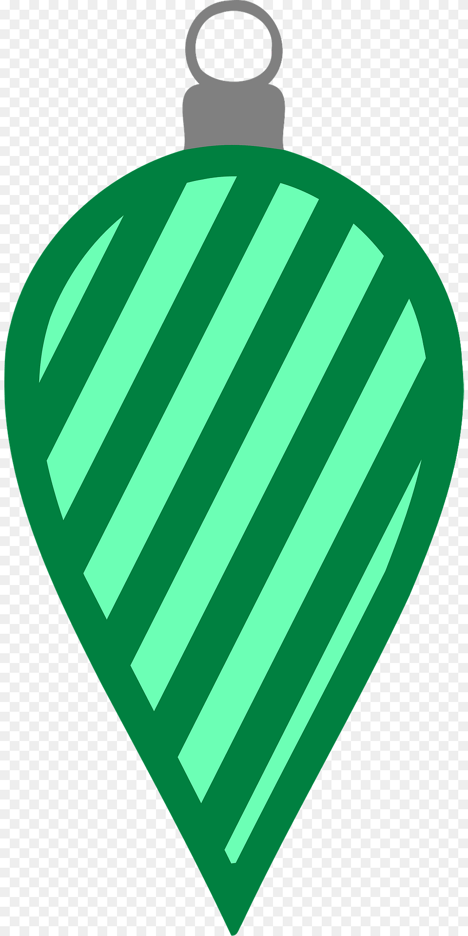 Simple Green Striped Christmas Bulb Clipart, Cap, Clothing, Hat, Swimwear Png Image