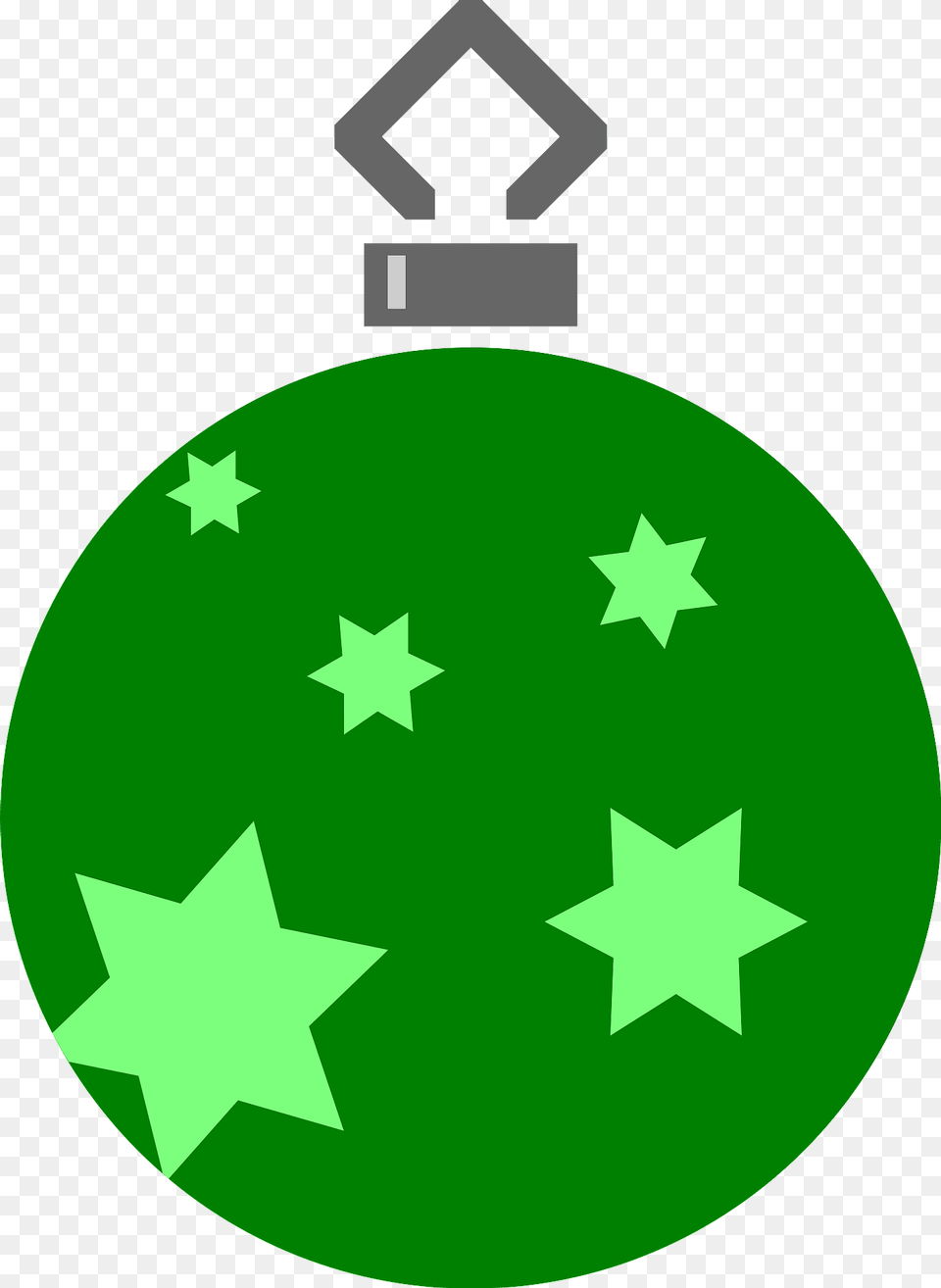 Simple Green With Stars Christmas Ornament Clipart, First Aid, Star Symbol, Symbol Png Image