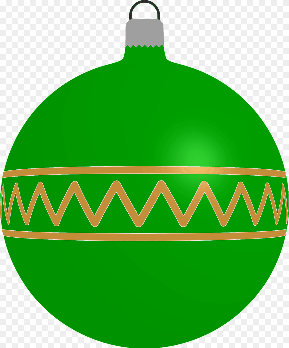 Simple Green With Zigzag Pattern Christmas Ornament Clipart Free Png Download
