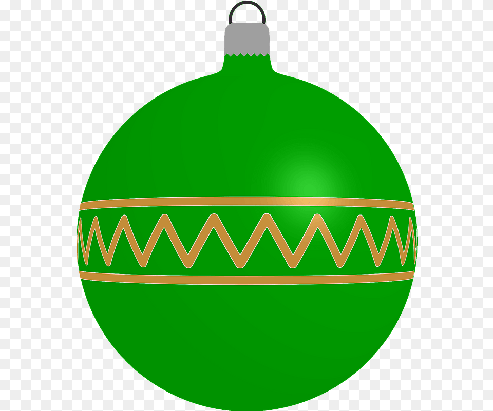 Simple Green With Zigzag Pattern Christmas Ornament Clipart Vertical, Accessories Free Png