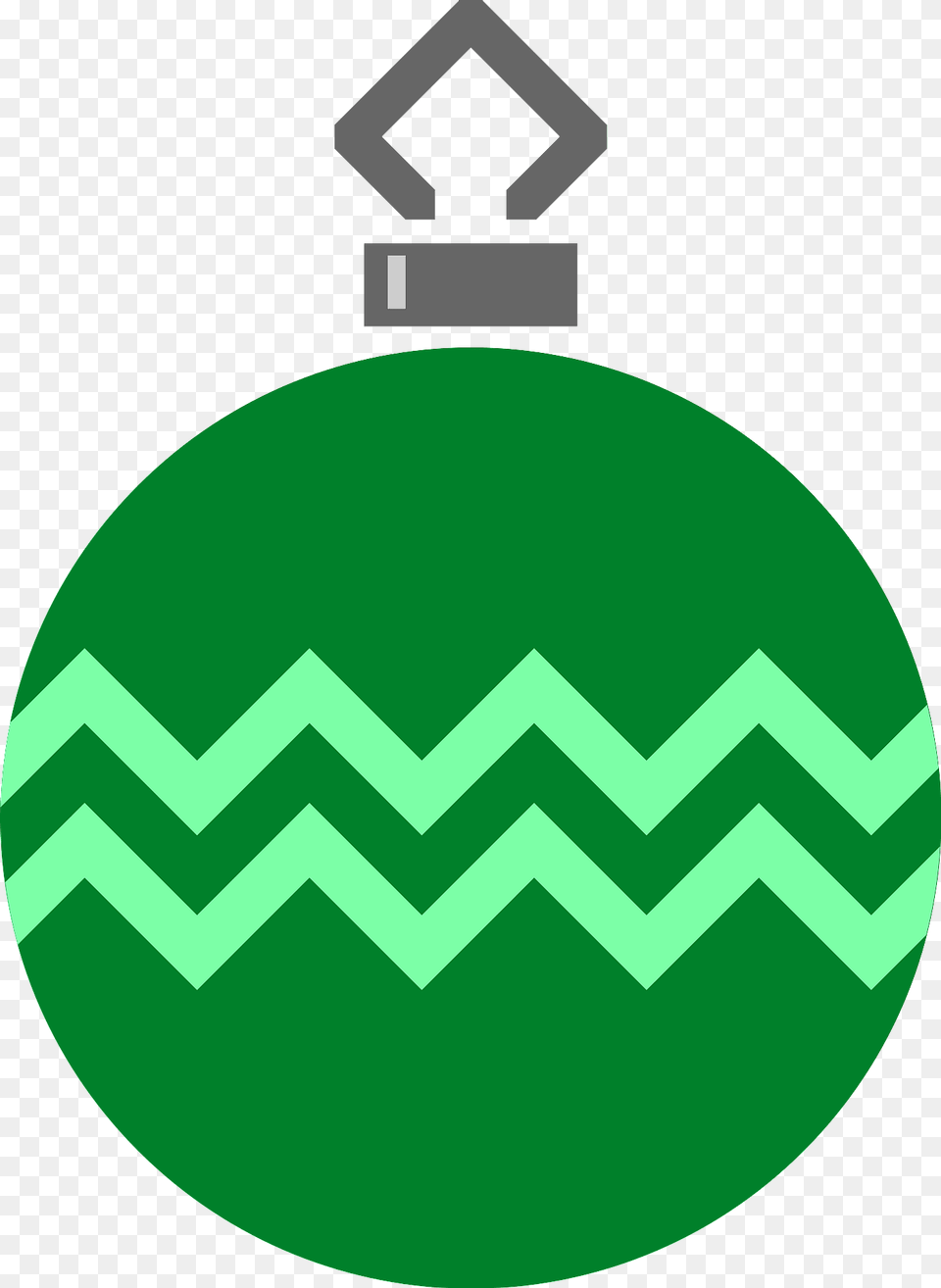 Simple Green Zigzag Pattern Christmas Ornament Clipart, Accessories, Gemstone, Jewelry Free Png