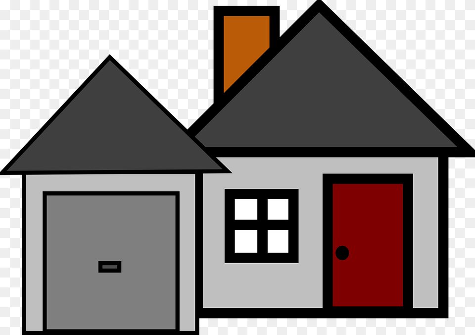 Simple Grey House Clip Art, Architecture, Outdoors, Nature, Hut Free Png Download