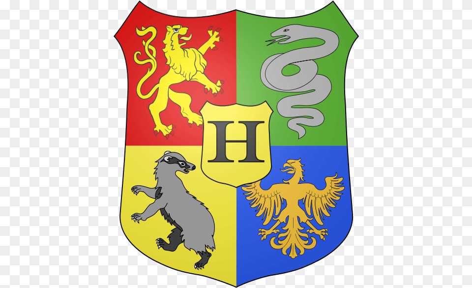 Simple Gryffindor Logo Easy Drawing Hogwarts Symbol, Armor, Shield, Animal, Bear Free Png Download