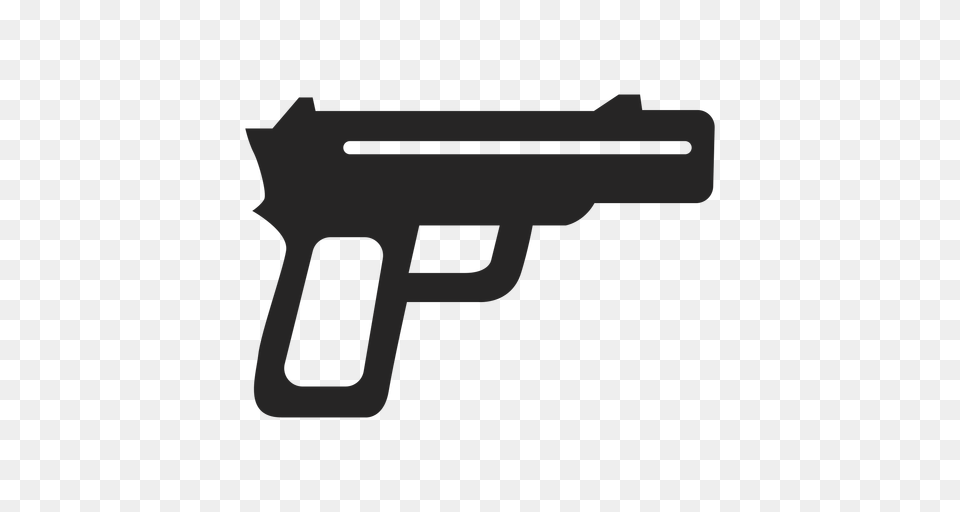Simple Gun Icon, Firearm, Handgun, Weapon, Mailbox Free Png