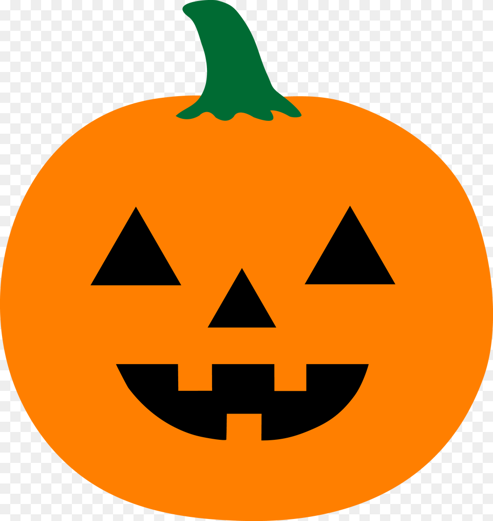 Simple Halloween Jack O Lantern, Food, Plant, Produce, Pumpkin Free Png