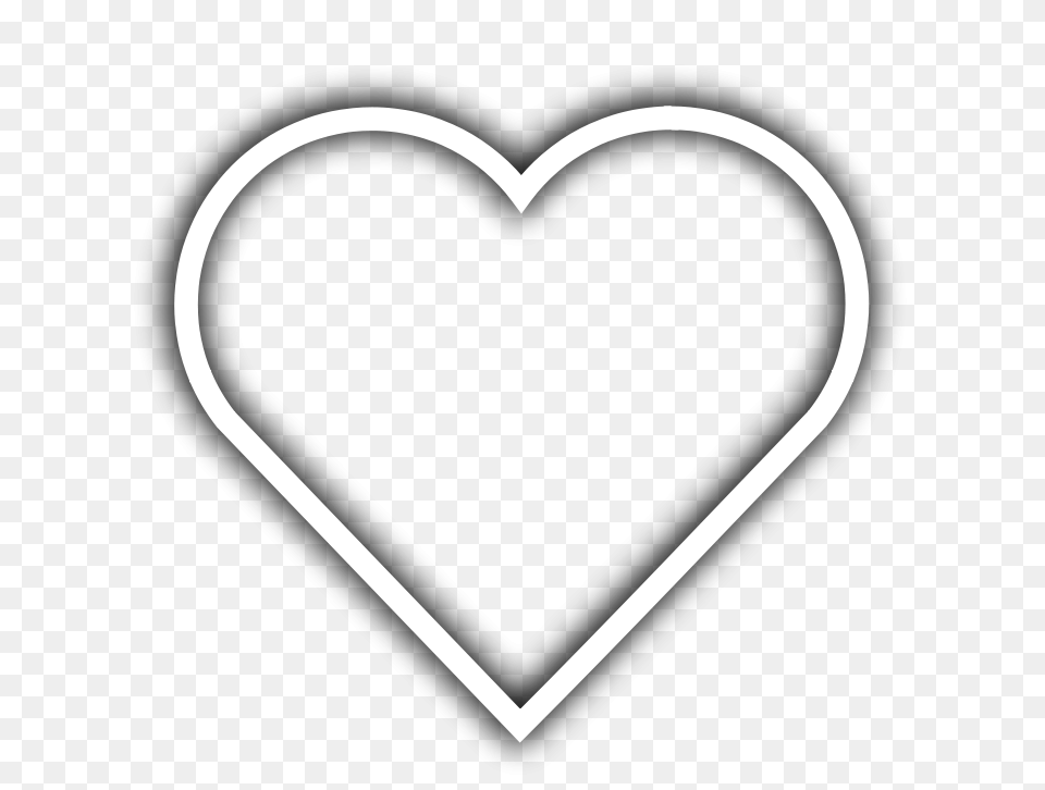 Simple Heart, Stencil Png Image