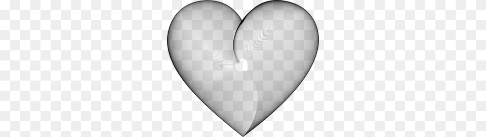 Simple Heart Clip Art Gray Free Png Download