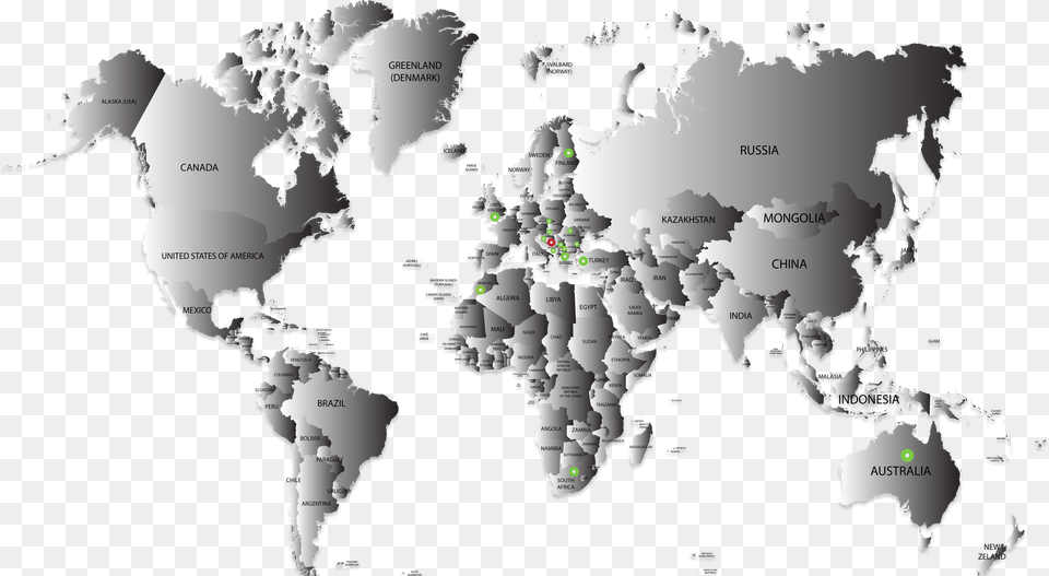 Simple High Quality World Map Plot, Chart, Atlas, Diagram Free Png Download