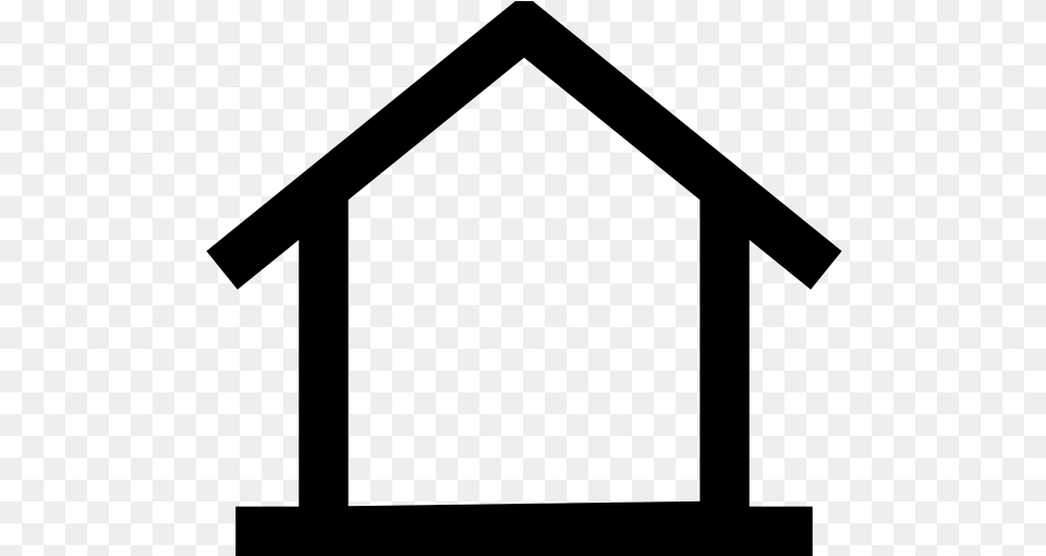 Simple House Clipart, Gray Free Png