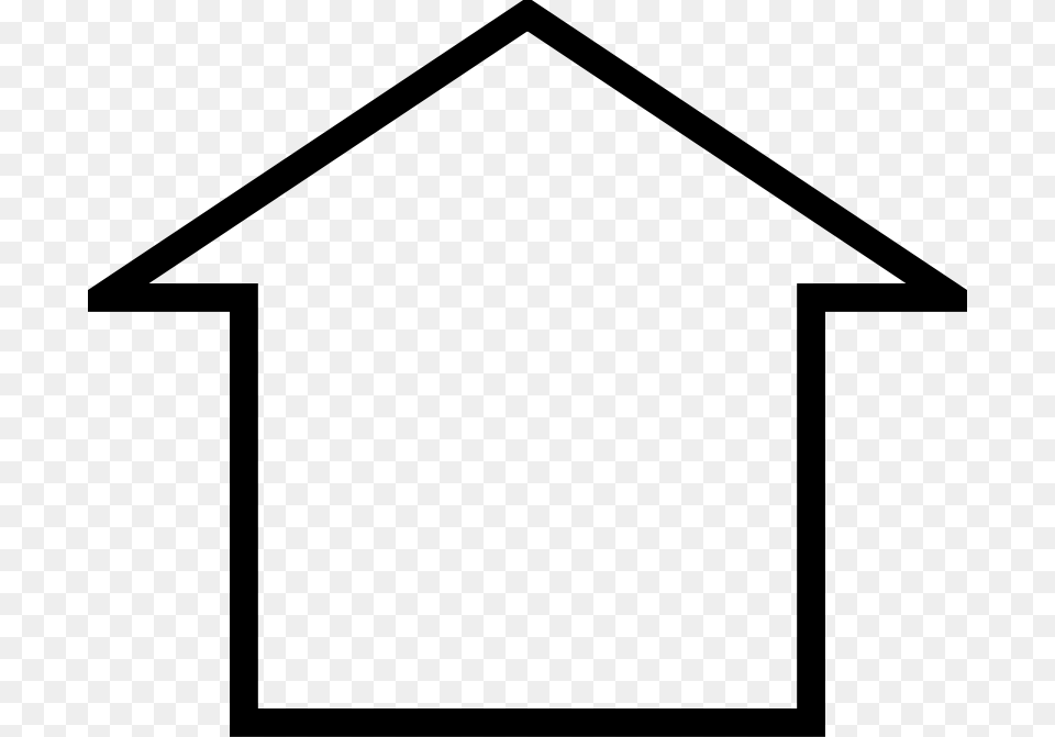 Simple House Icon, Gray Png
