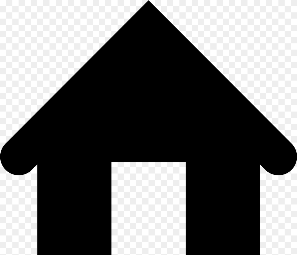 Simple House Icon Triangle, Gray Png Image