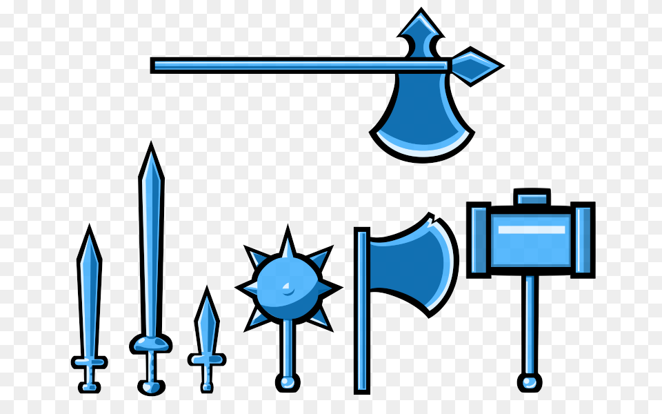 Simple Ice Weapons Pack, Weapon, Device, Blade, Dagger Png Image